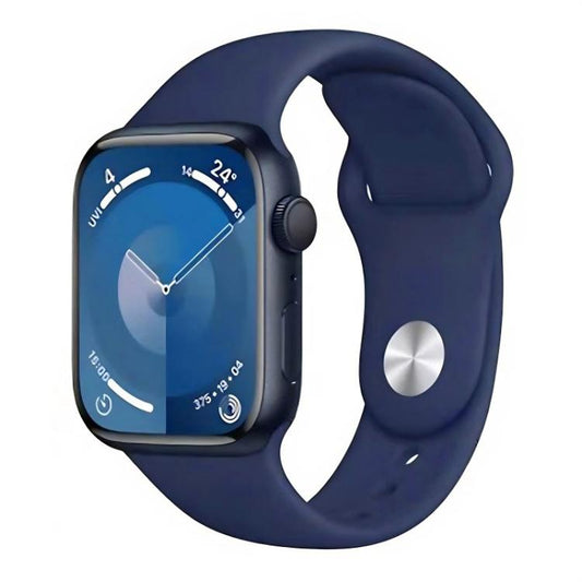 For Apple Watch 46mm / 49mm / 45mm / 44mm xDfind Solid Color Silicone Sports Watch Band(Dark Blue) by xDfind