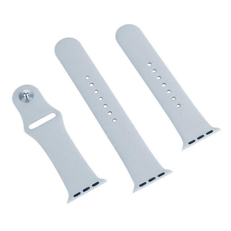 For Apple Watch 46mm / 49mm / 45mm / 44mm xDfind Solid Color Silicone Sports Watch Band(Grey) by xDfind