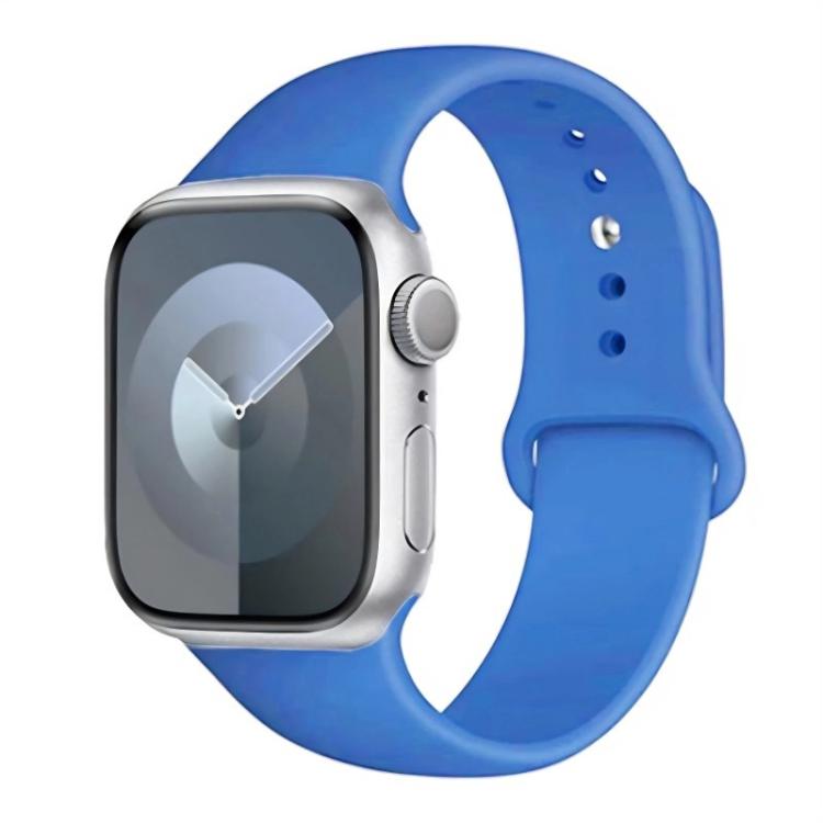 For Apple Watch 46mm / 49mm / 45mm / 44mm xDfind Solid Color Silicone Sports Watch Band(Blue) by xDfind