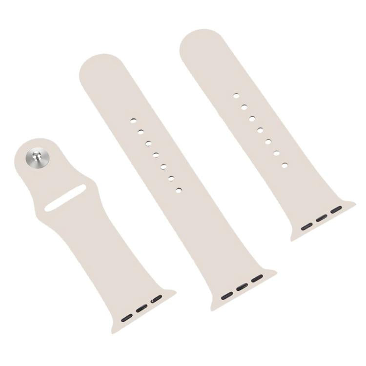 For Apple Watch 46mm / 49mm / 45mm / 44mm xDfind Solid Color Silicone Sports Watch Band(Starlight) by xDfind