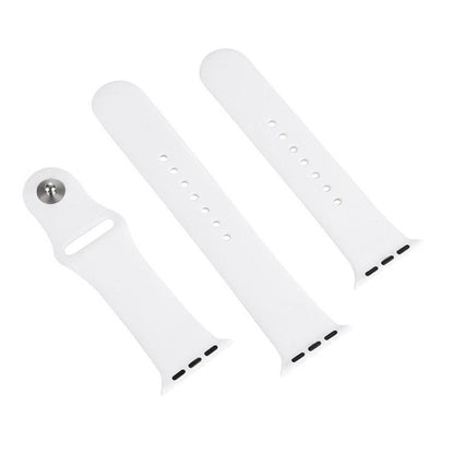 For Apple Watch 46mm / 49mm / 45mm / 44mm xDfind Solid Color Silicone Sports Watch Band(White) by xDfind