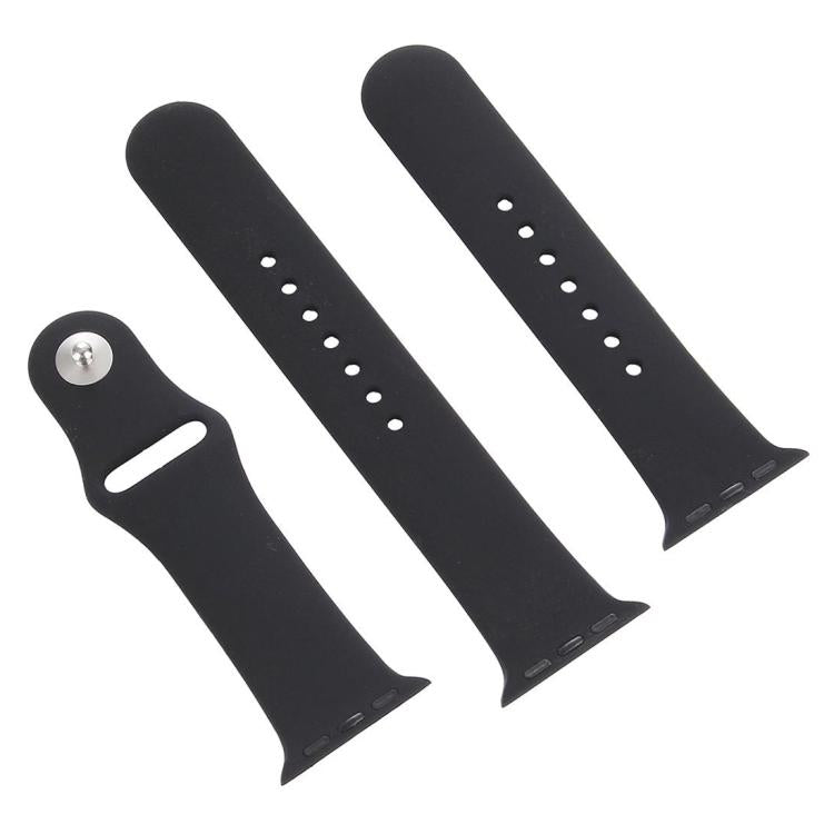 For Apple Watch 42mm / 41mm / 40mm / 38mm xDfind Solid Color Silicone Sports Watch Band(Black) by xDfind
