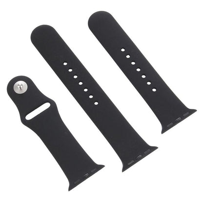 For Apple Watch 42mm / 41mm / 40mm / 38mm xDfind Solid Color Silicone Sports Watch Band(Black) by xDfind