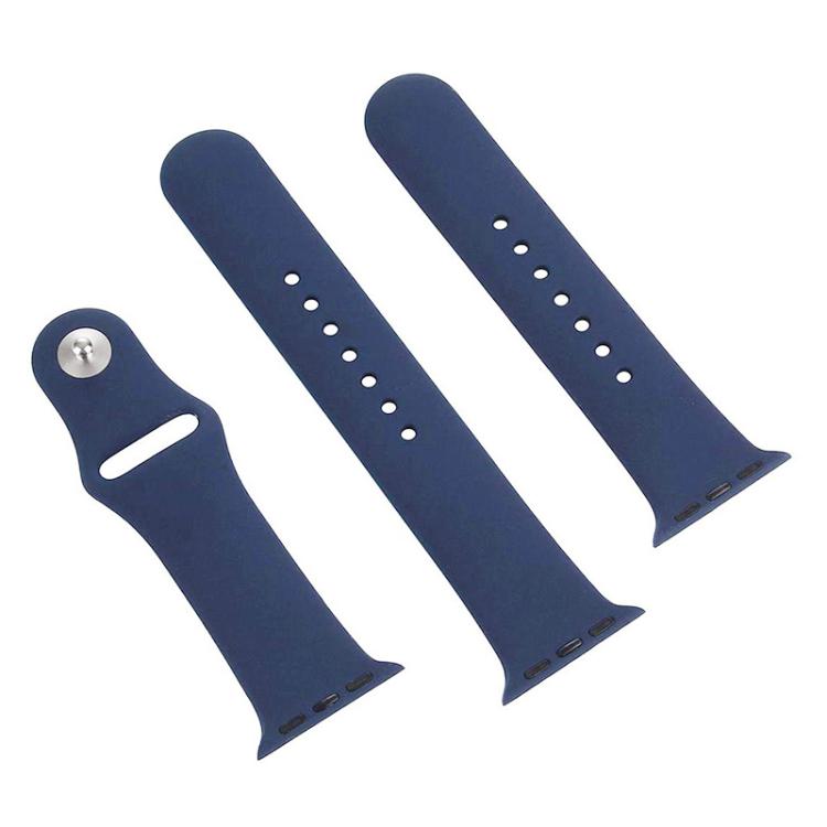 For Apple Watch 42mm / 41mm / 40mm / 38mm xDfind Solid Color Silicone Sports Watch Band(Dark Blue) by xDfind