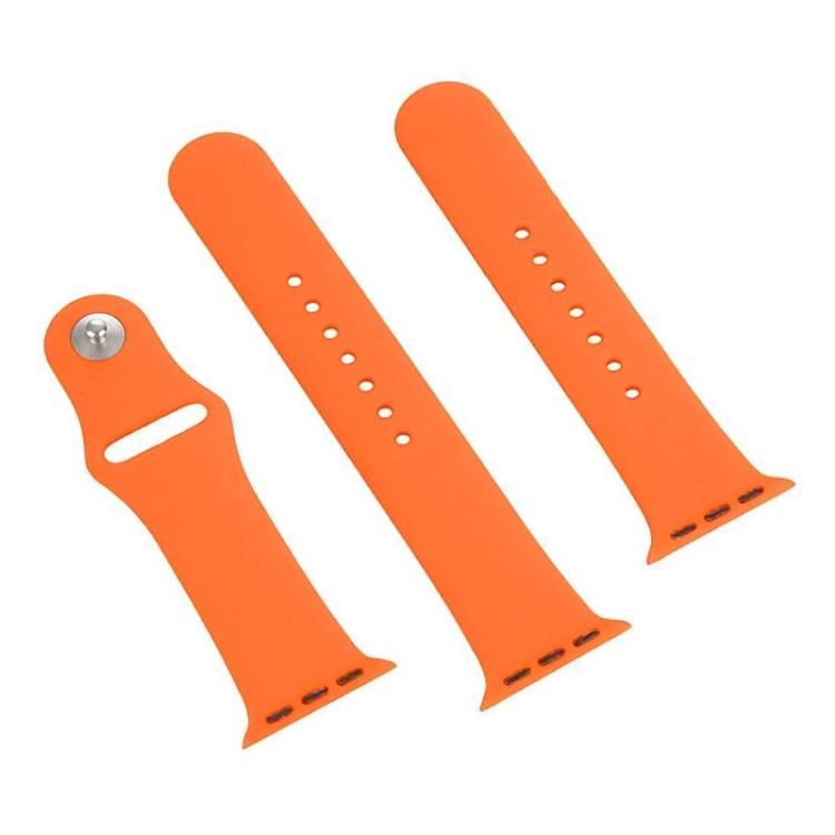 For Apple Watch 42mm / 41mm / 40mm / 38mm xDfind Solid Color Silicone Sports Watch Band(Orange) by xDfind