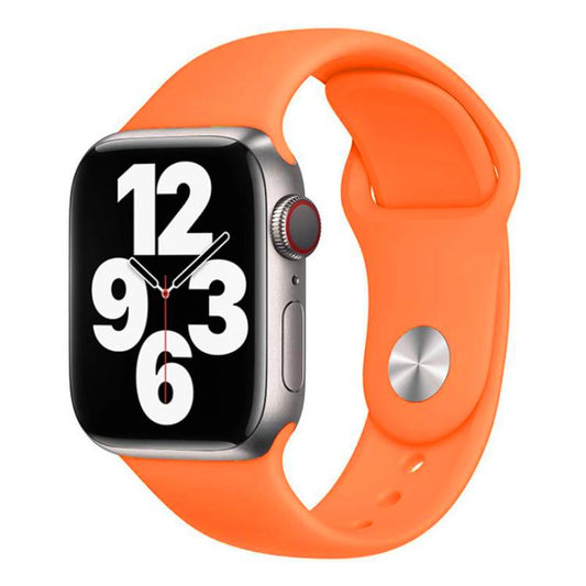 For Apple Watch 42mm / 41mm / 40mm / 38mm xDfind Solid Color Silicone Sports Watch Band(Orange) by xDfind