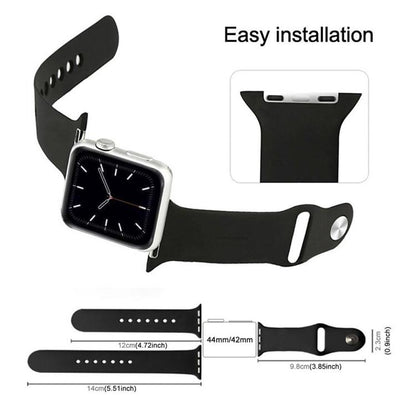 For Apple Watch 42mm / 41mm / 40mm / 38mm xDfind Solid Color Silicone Sports Watch Band(White) by xDfind