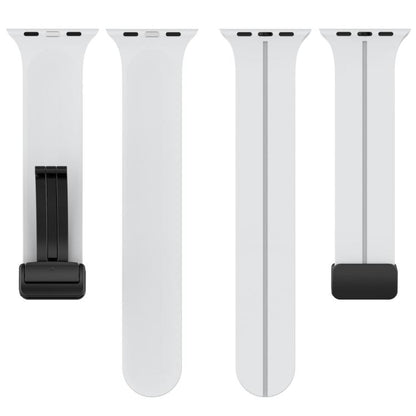 For Apple Watch 46mm / 49mm / 45mm / 44mm xDfind Solid Color Magnetic Buckle Silicone Watch Band(Light Grey) by xDfind