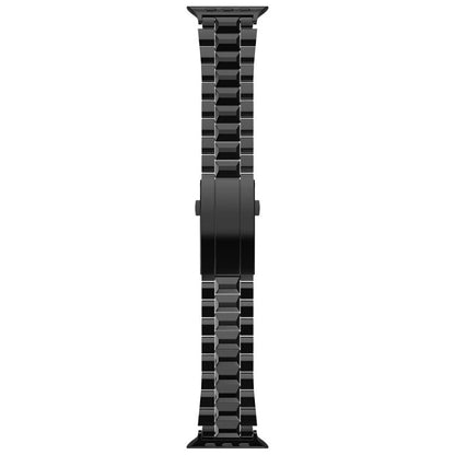 For Apple Watch 46mm / 49mm / 45mm / 44mm T-shaped Turtle Buckle Detachable Titanium Watch Band(Black) by bashfashion