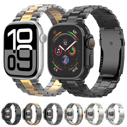 For Apple Watch 46mm / 49mm / 45mm / 44mm T-shaped Turtle Buckle Detachable Titanium Watch Band(Silver) by bashfashion