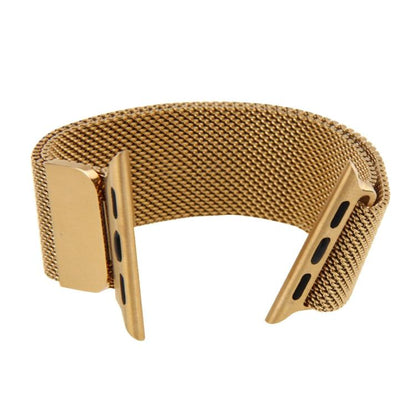 For Apple Watch 46mm / 49mm / 45mm / 44mm xDfind Milanese Loop Magnetic Metal Watch Band(Gold) by xDfind