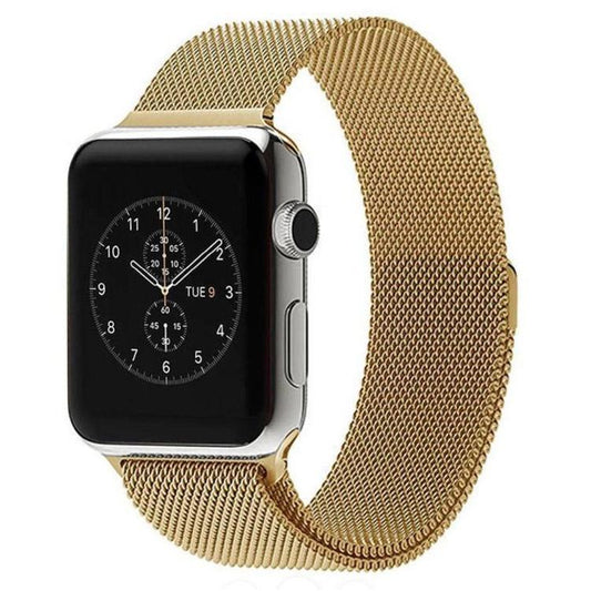 For Apple Watch 46mm / 49mm / 45mm / 44mm xDfind Milanese Loop Magnetic Metal Watch Band(Gold) by xDfind