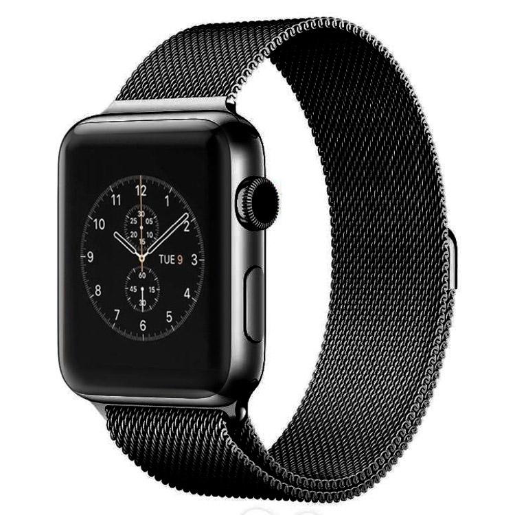 For Apple Watch 42mm / 41mm / 40mm / 38mm xDfind Milanese Loop Magnetic Metal Watch Band(Black) by xDfind