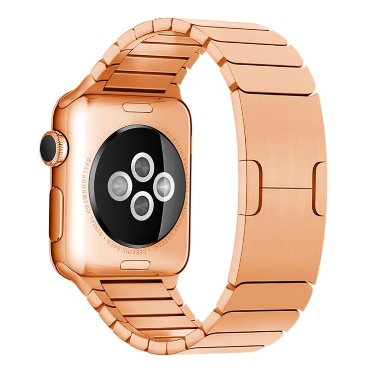 For Apple Watch 46mm / 49mm / 45mm / 44mm xDfind One Bead Stainless Steel Watch Band(Rose Gold) by xDfind