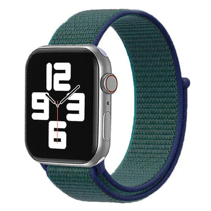 For Apple Watch 42mm / 41mm / 40mm / 38mm xDfind Nylon Loop Hook and Loop Fastener Watch Band(Dark Blue) by xDfind
