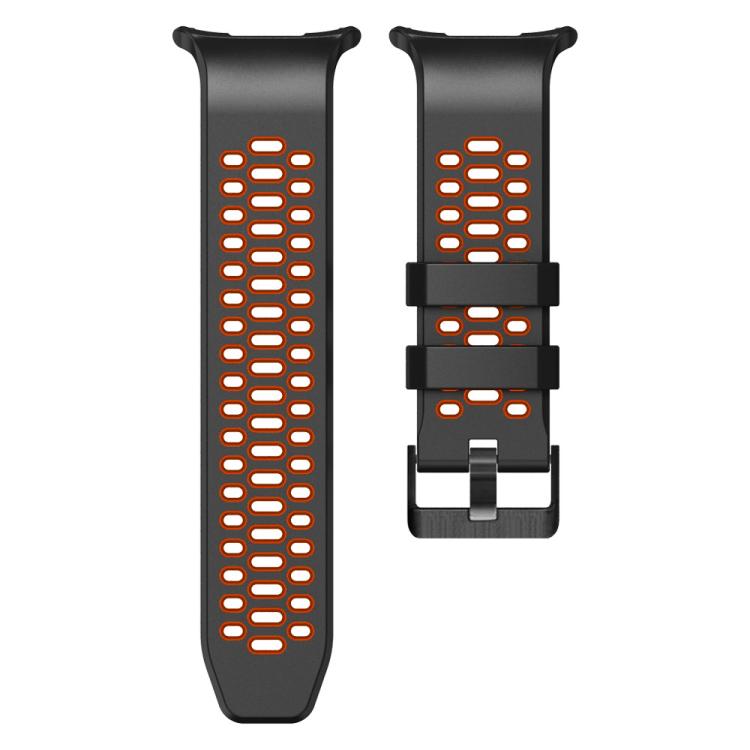 For Samsung Galaxy Watch Ultra 47mm / Ultra 2025 Two Color Silicone Breathable Watch Band(Black Red) by bashfashion