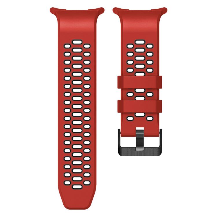 For Samsung Galaxy Watch Ultra 47mm / Ultra 2025 Two Color Silicone Breathable Watch Band(Red Black) by bashfashion
