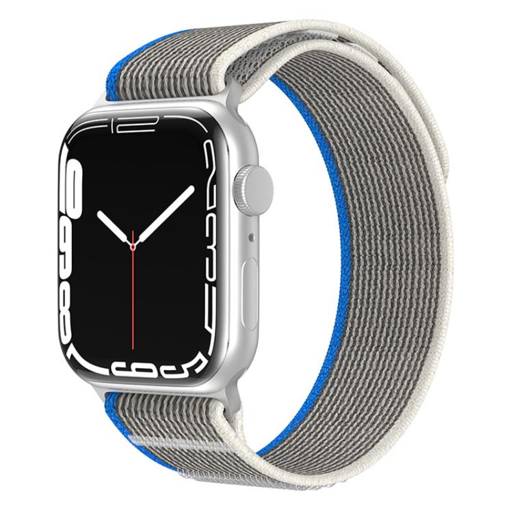 For Apple Watch 42mm / 41mm / 40mm / 38mm xDfind Dual-Section Loop Nylon Watch Band(Blue Grey) by xDfind