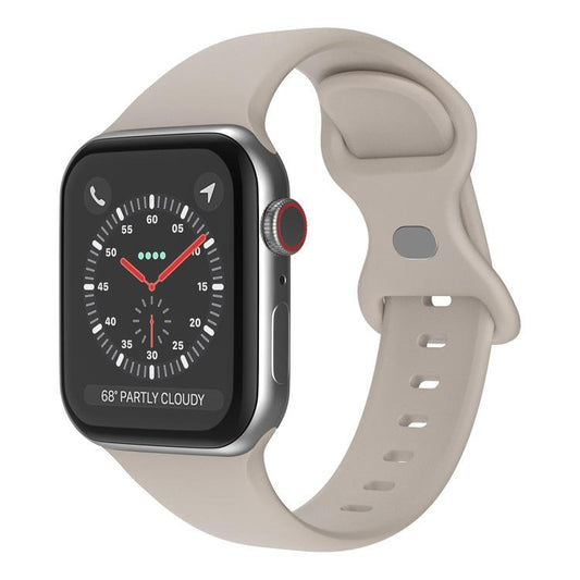 For Apple Watch 46mm / 49mm / 45mm / 44mm xDfind Butterfly Buckle Silicone Watch Band(Rock Grey) by xDfind