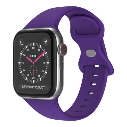 For Apple Watch 42mm / 41mm / 40mm / 38mm xDfind Butterfly Buckle Silicone Watch Band(Purple) by xDfind
