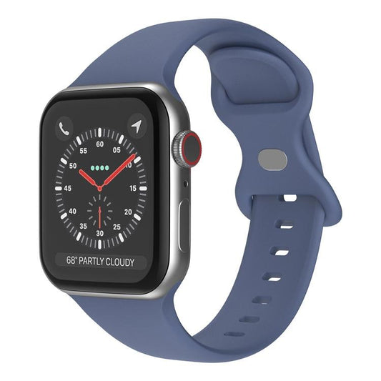 For Apple Watch 42mm / 41mm / 40mm / 38mm xDfind Butterfly Buckle Silicone Watch Band(Navy Blue) by xDfind