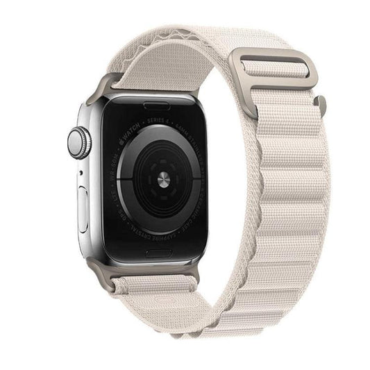 For Apple Watch 46mm / 49mm / 45mm / 44mm xDfind Aline Nylon Loop Watch Band(Starlight) by xDfind