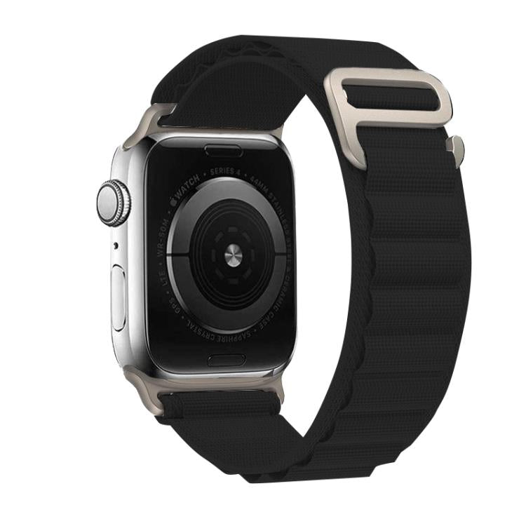 For Apple Watch 46mm / 49mm / 45mm / 44mm xDfind Aline Nylon Loop Watch Band(Black) by xDfind