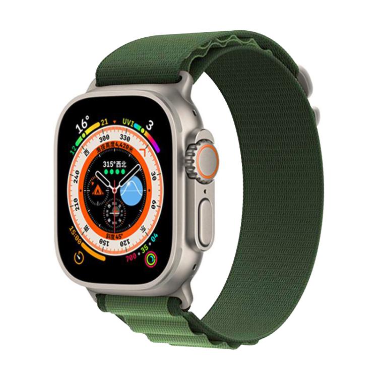 For Apple Watch 42mm / 41mm / 40mm / 38mm xDfind Aline Nylon Loop Watch Band(Army Green) by xDfind
