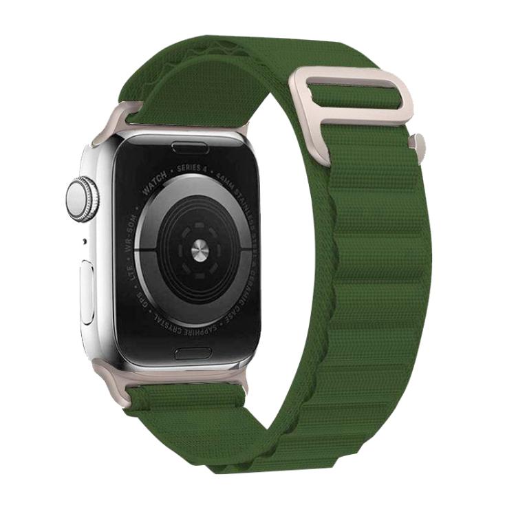 For Apple Watch 42mm / 41mm / 40mm / 38mm xDfind Aline Nylon Loop Watch Band(Army Green) by xDfind