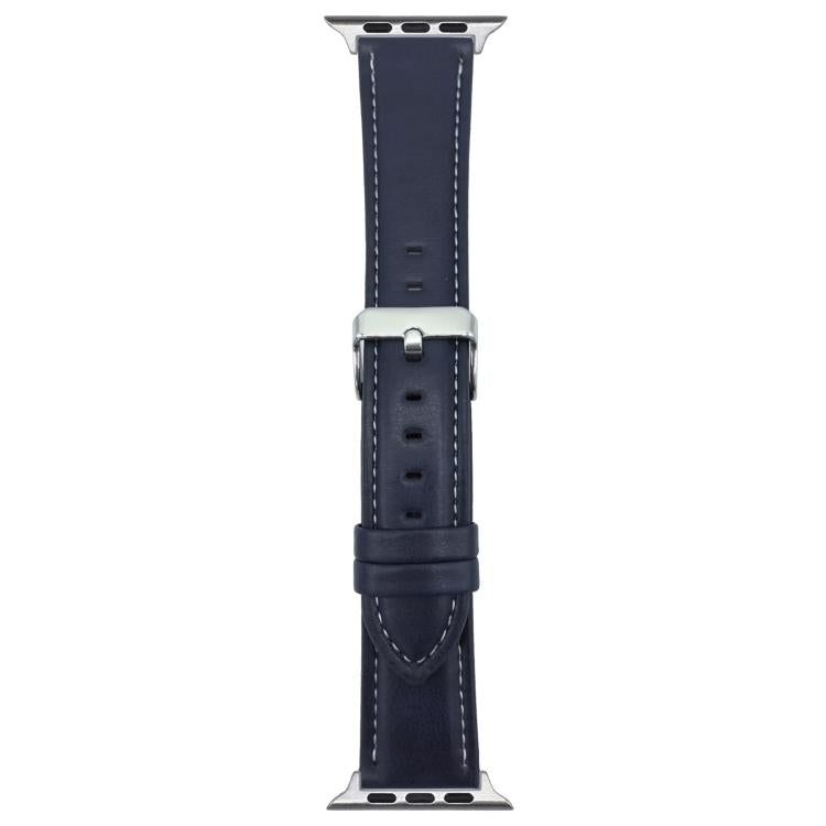 For Apple Watch 46mm / 49mm / 45mm / 44mm xDfind Crazy Horse Texture Leather Watch Band(Dark Blue) by xDfind