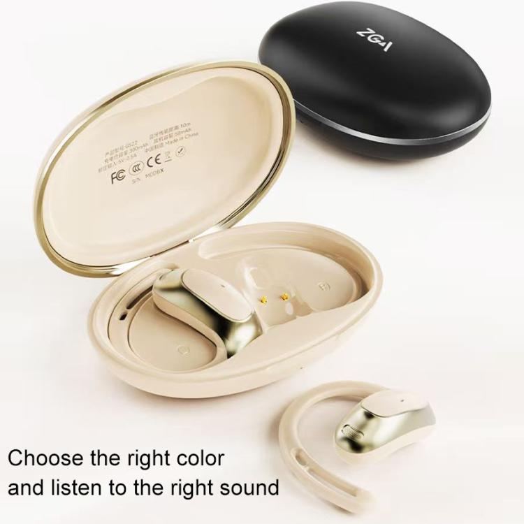 ZGA GS22 Pebble Open Wireless Bluetooth Earphone(Black) by ZGA