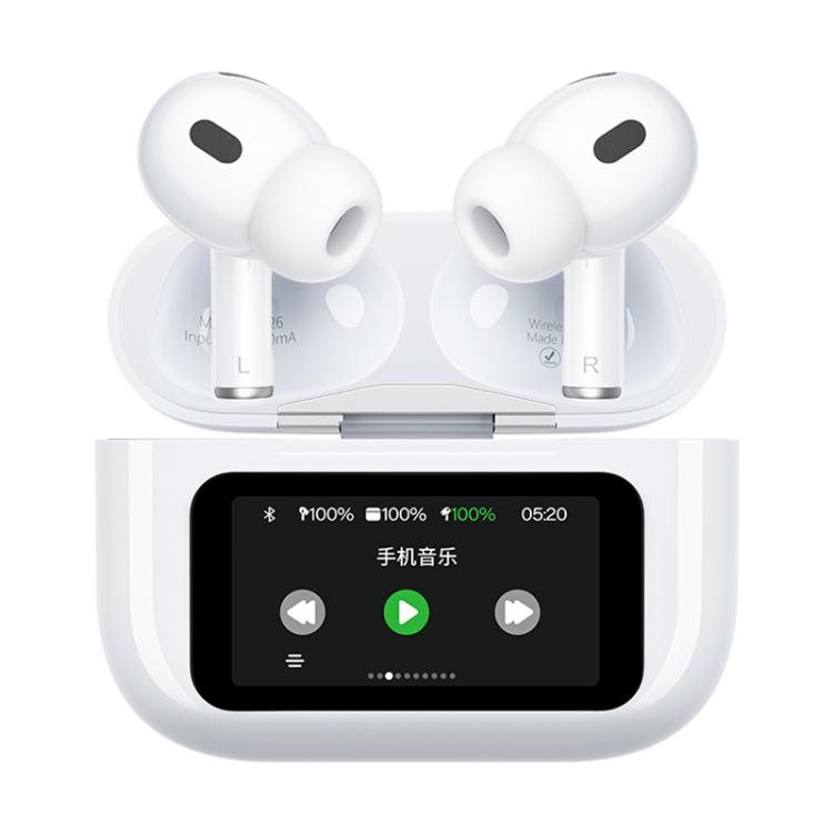 WK WS-26 Liton Series ANC+ENC Wireless Earbuds with Smart Color Screen(White) by WK