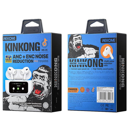 WK WS-26 Liton Series ANC+ENC Wireless Earbuds with Smart Color Screen(White) by WK