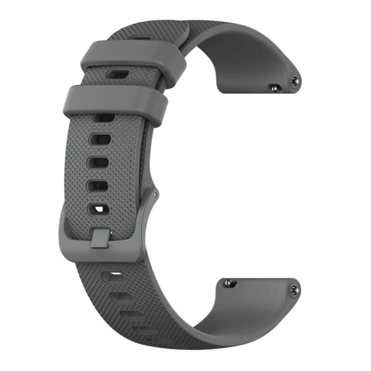 20mm For Garmin Forerunner 570 42mm/245/645 xDfind Small Plaid Solid Color Silicone Watch Band(Gray) by xDfind