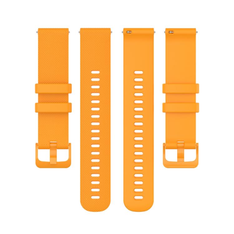 22mm For Forerunner 570 47mm/935/945/955 xDfind Small Plaid Solid Color Silicone Watch Band(Orange) by xDfind