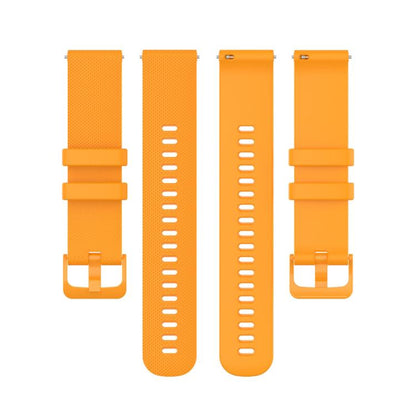 22mm For Forerunner 570 47mm/935/945/955 xDfind Small Plaid Solid Color Silicone Watch Band(Orange) by xDfind