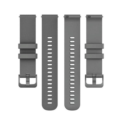 22mm For Forerunner 570 47mm/935/945/955 xDfind Small Plaid Solid Color Silicone Watch Band(Gray) by xDfind