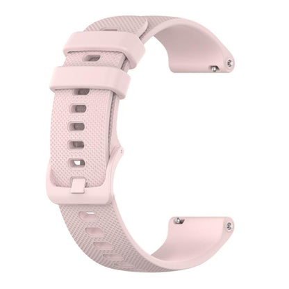 22mm For Forerunner 570 47mm/935/945/955 xDfind Small Plaid Solid Color Silicone Watch Band(Pink) by xDfind