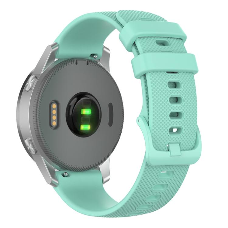 22mm For Forerunner 570 47mm/935/945/955 xDfind Small Plaid Solid Color Silicone Watch Band(Teal) by xDfind