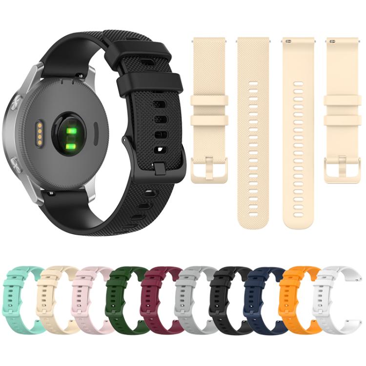 22mm For Forerunner 570 47mm/935/945/955 xDfind Small Plaid Solid Color Silicone Watch Band(Orange) by xDfind