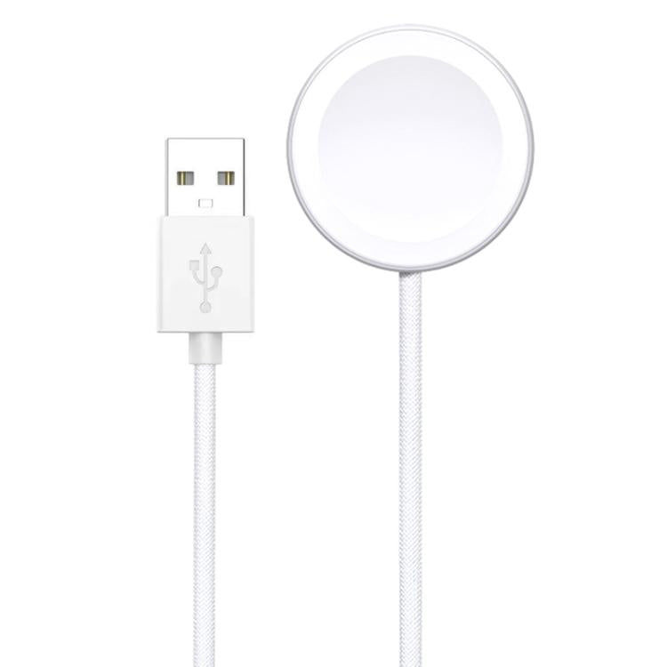 For Apple Watch Series xDfind Aluminum Alloy Shell Magnetic Wireless Watch Charger, Interface:USB-A(White) by xDfind