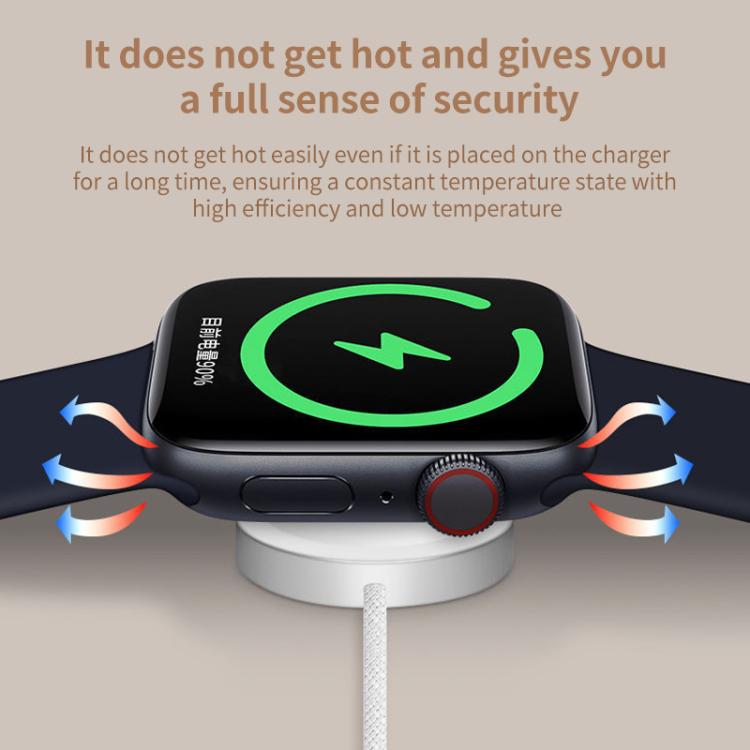 For Apple Watch Series xDfind Aluminum Alloy Shell Magnetic Wireless Watch Charger, Interface:USB-A(White) by xDfind