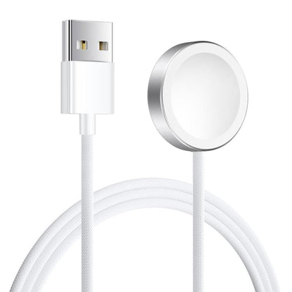 For Apple Watch Series xDfind Aluminum Alloy Shell Magnetic Wireless Watch Charger, Interface:USB-A(White) by xDfind