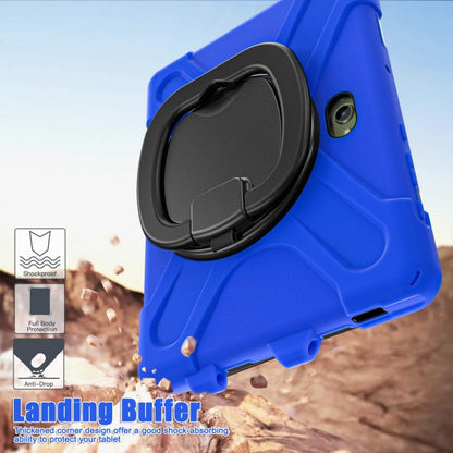 For Samsung Galaxy Tab Active5 Pro Silicone Hybrid PC Tablet Case with Holder & Shoulder Strap(Blue) by bashfashion