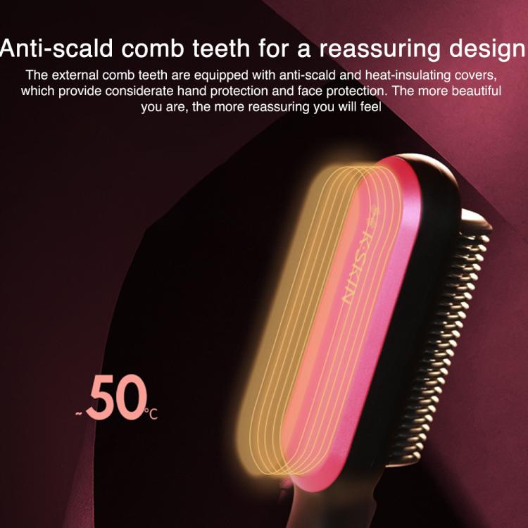 K-SKIN KD3800 PTC Heating Hair Straightening Curler Comb Iron(US Plug) by K-SKIN