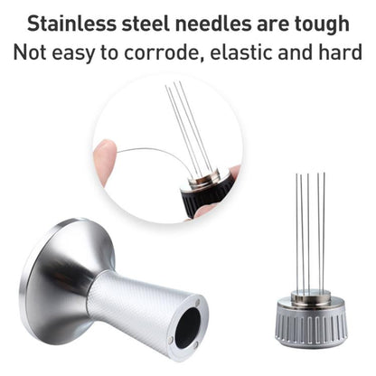 53.3mm Mesh Texture Coffee Powder Pressing Hammer Stainless Steel Cloth Powder(Silver) by bashfashion