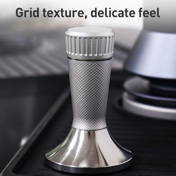 53.3mm Mesh Texture with Needle Coffee Powder Pressing Hammer Stainless Steel Cloth Powder(Black) by bashfashion