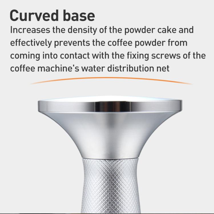 53.3mm Mesh Texture Coffee Powder Pressing Hammer Stainless Steel Cloth Powder(Black) by bashfashion