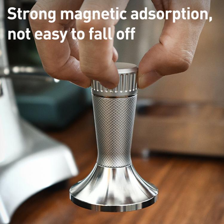 53.3mm Mesh Texture with Needle Coffee Powder Pressing Hammer Stainless Steel Cloth Powder(Silver) by bashfashion