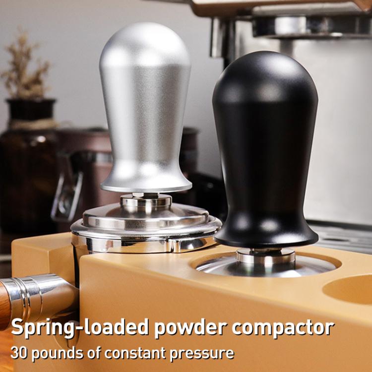 Stainless Steel Coffee Powder Hammer Pressure Powder Tampon, Size:53mm Black by bashfashion